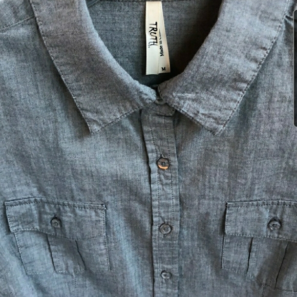 Truth Gray Cotton Button Down - Picture 5 of 7